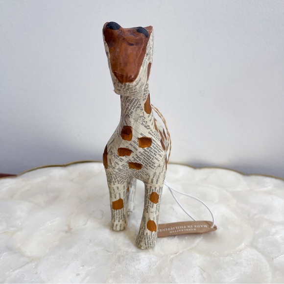 Handcrafted Paper Mache Giraffe Ornament Safari Theme Nursery Decor NEW - Picture 10 of 11
